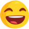 Smiling Face With Open Mouth & Smiling Eyes emoji on Messenger